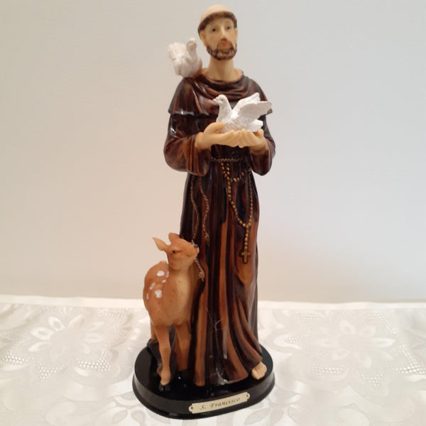 St Francis of Assisi Statue - 30cm